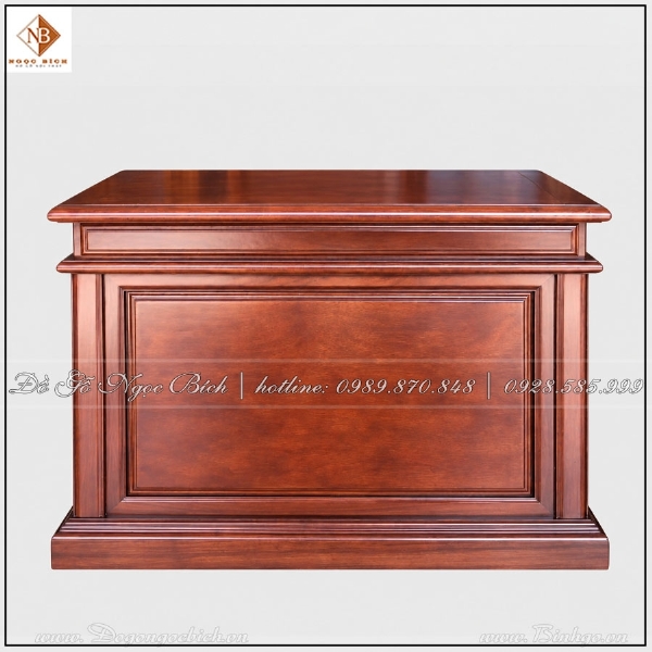Bàn Phụ Gỗ Gõ Đỏ Đặt Cạnh Bàn Giám Đốc