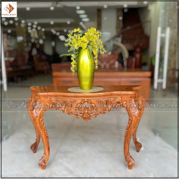 Bàn Trang Trí Bán Nguyệt Gỗ Đẹp