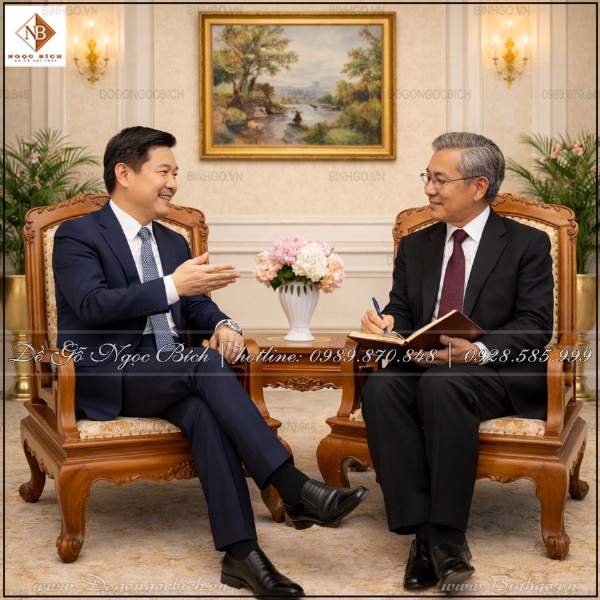 Bộ Bàn Ghế Phòng Chủ Tịch Đẹp Bề Thế Nâng Tầm Không Gian Làm Việc