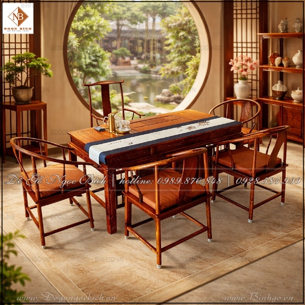 Bộ Bàn Trà Gỗ Hương Đẹp Nhất 2026