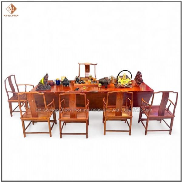 Bộ bàn ghế tiếp khách lãnh đạo bằng gỗ Gõ Đỏ cao cấp