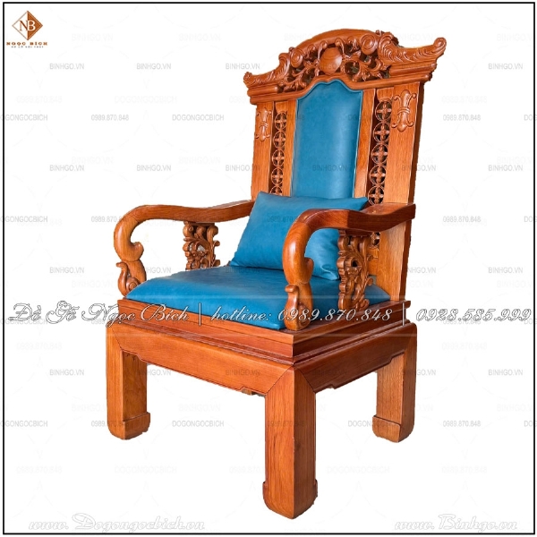 Ghế Chủ Tọa Gỗ Gõ Đỏ Hợp Phong Thủy Phòng Làm Việc
