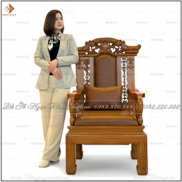 Ghế Chủ Tọa Cho Lãnh Đạo điêu khắc hoa văn tân cổ điển