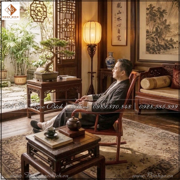 Ghế Gỗ Bập Bênh phong cách Trung Hoa 