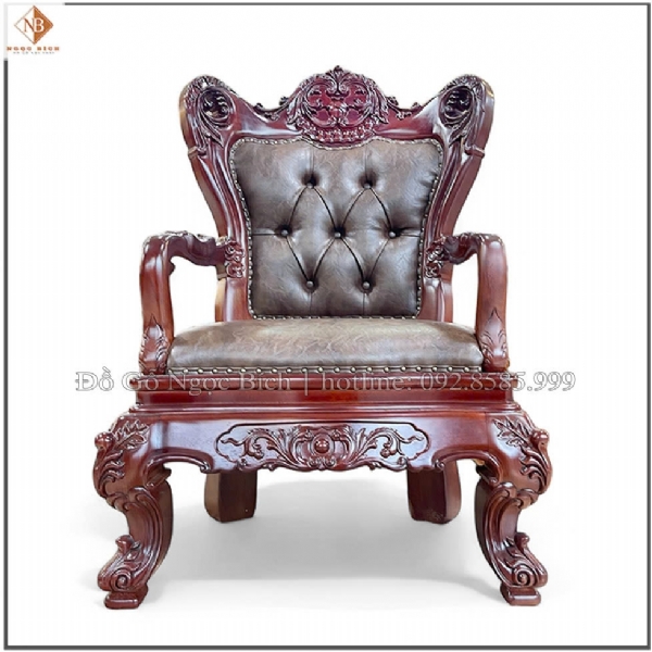 Ghế Lãnh Đạo bọc da nhăn mềm màu nâu chocolate
