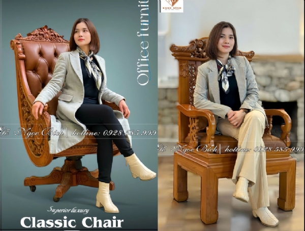 Nên chọn ghế chân xoay hay ghế chân tĩnh gỗ Gõ Đỏ cao cấp 