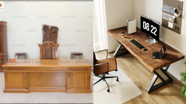Tại sao lãnh đạo thích bàn giám đốc gỗ Gõ Đỏ nhiều hơn gỗ công nghiệp