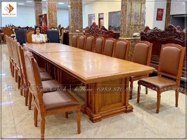Bộ bàn họp 2 bàn dài ghép Thiết kế linh hoạt bề thế