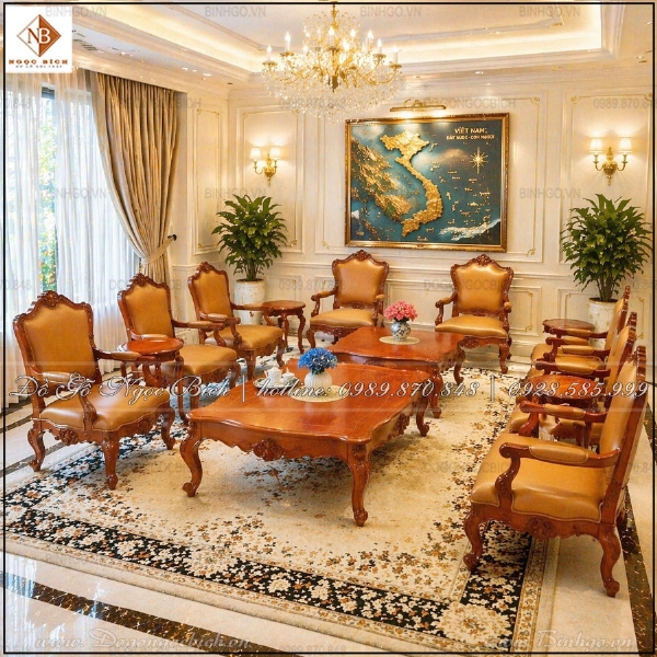 Bàn Ghế Tiếp Khách Đẳng Cấp Phong Cách Âu