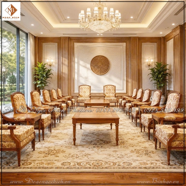 Bộ Bàn Ghế Khánh Tiết Phong Cách Tân Cổ Điển Châu Âu 