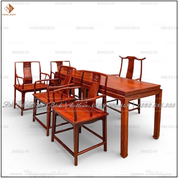 Bộ Bàn Ghế Uống Trà Gỗ Hương Sang Trọng