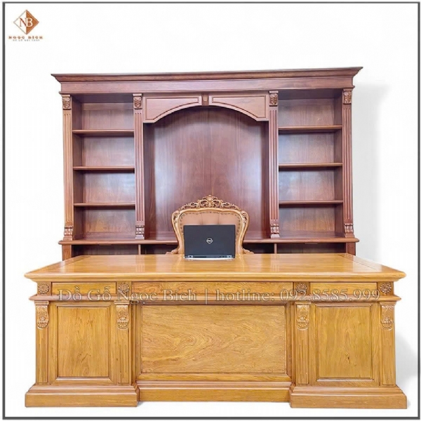 Bàn giám đốc gỗ tự nhiên kiểu châu Âu đẳng cấp