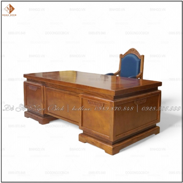 ghe_lam_viec_go_tu_nhien_boc_ni_do Bàn làm việc Chủ tịch gỗ Gõ Đỏ kích thước 1m8 phong cách tân cổ điển