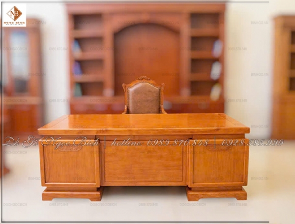 Bàn làm việc của lãnh đạo gỗ tự nhiên 