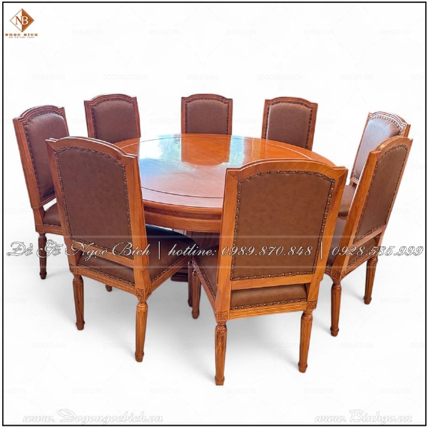 Bộ bàn ghế ăn tròn sang trọng 