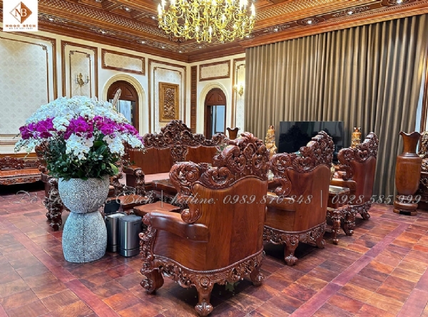 Bộ bàn ghế gỗ hương tôn vinh đẳng cấp sống