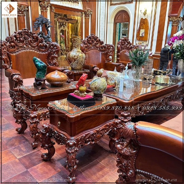 Bộ bàn ghế gỗ hương tôn vinh đẳng cấp sống