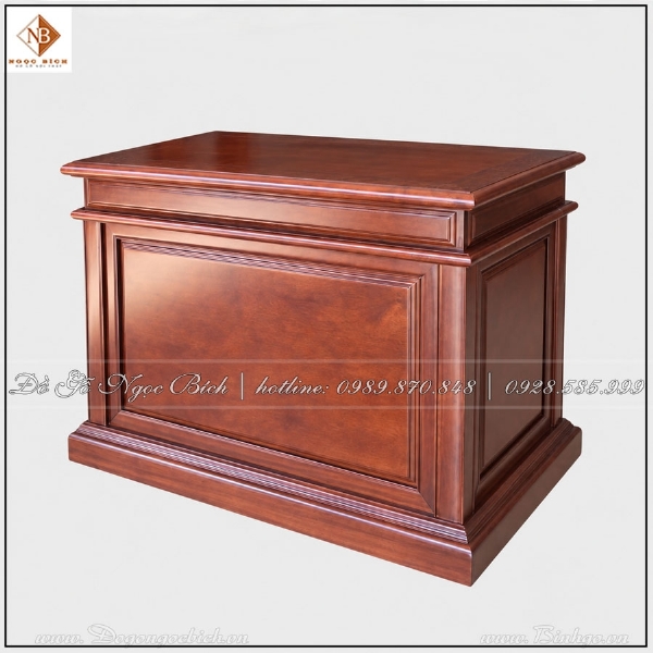 Bàn Phụ Gỗ Gõ Đỏ Đặt Cạnh Bàn Giám Đốc