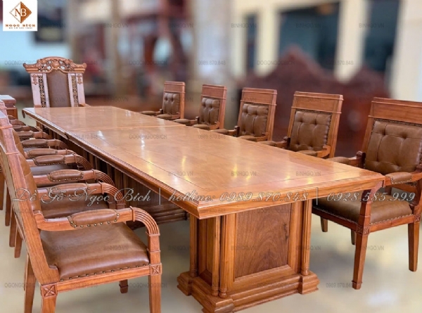 Bộ bàn họp 10 ghế phòng giám đốc 