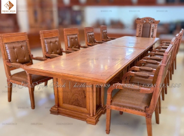 Bộ bàn họp 10 ghế phòng giám đốc 
