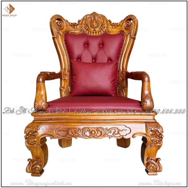 Ghế Lãnh Đạo Gỗ Gõ Đỏ Chạm Nghệ Thuật