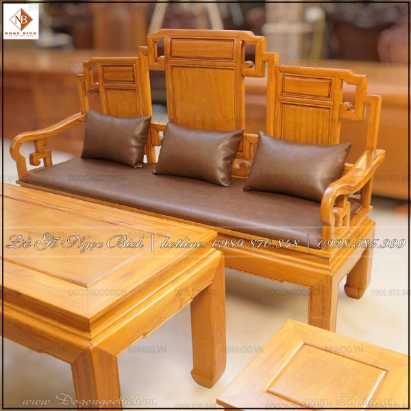 Bộ Bàn Ghế Phòng Khách Mẫu Móc Mỏ gỗ gõ đỏ