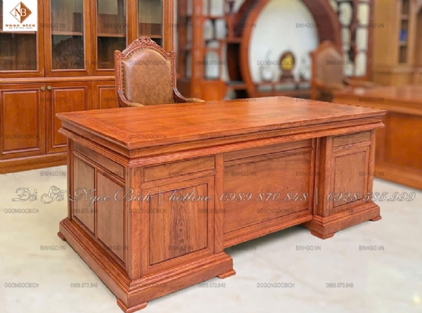 mẫu bàn giám đốc gỗ hương hiện đại đẳng cấp