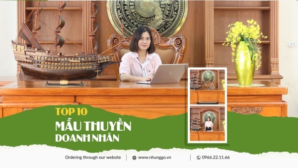 Top 10 mẫu thuyền gỗ phong thủy đẹp nhất 2023-2024