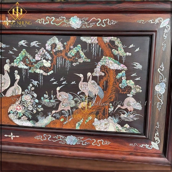 Tranh gỗ trắc khảm Phu Thê Viên Mãn cao cấp