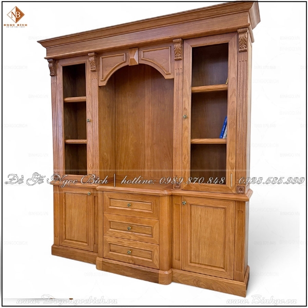 Tủ tài liệu gỗ gõ đỏ cho văn phòng hiện đại