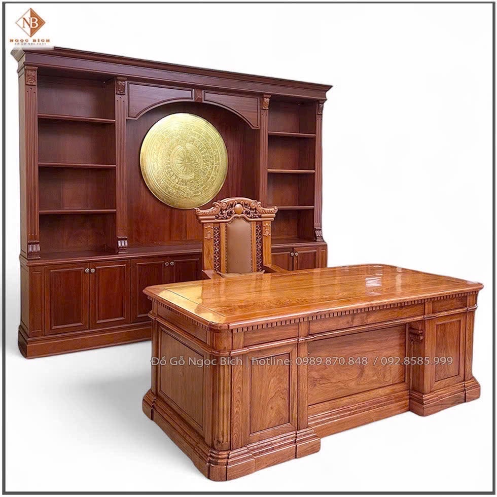 Mẫu sản phẩm bàn Tổng thống Mỹ gỗ hương đá đẹp