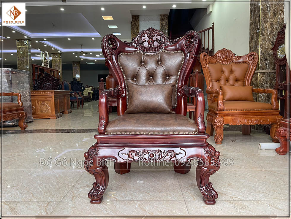 Ghế Lãnh Đạo bọc da nâu