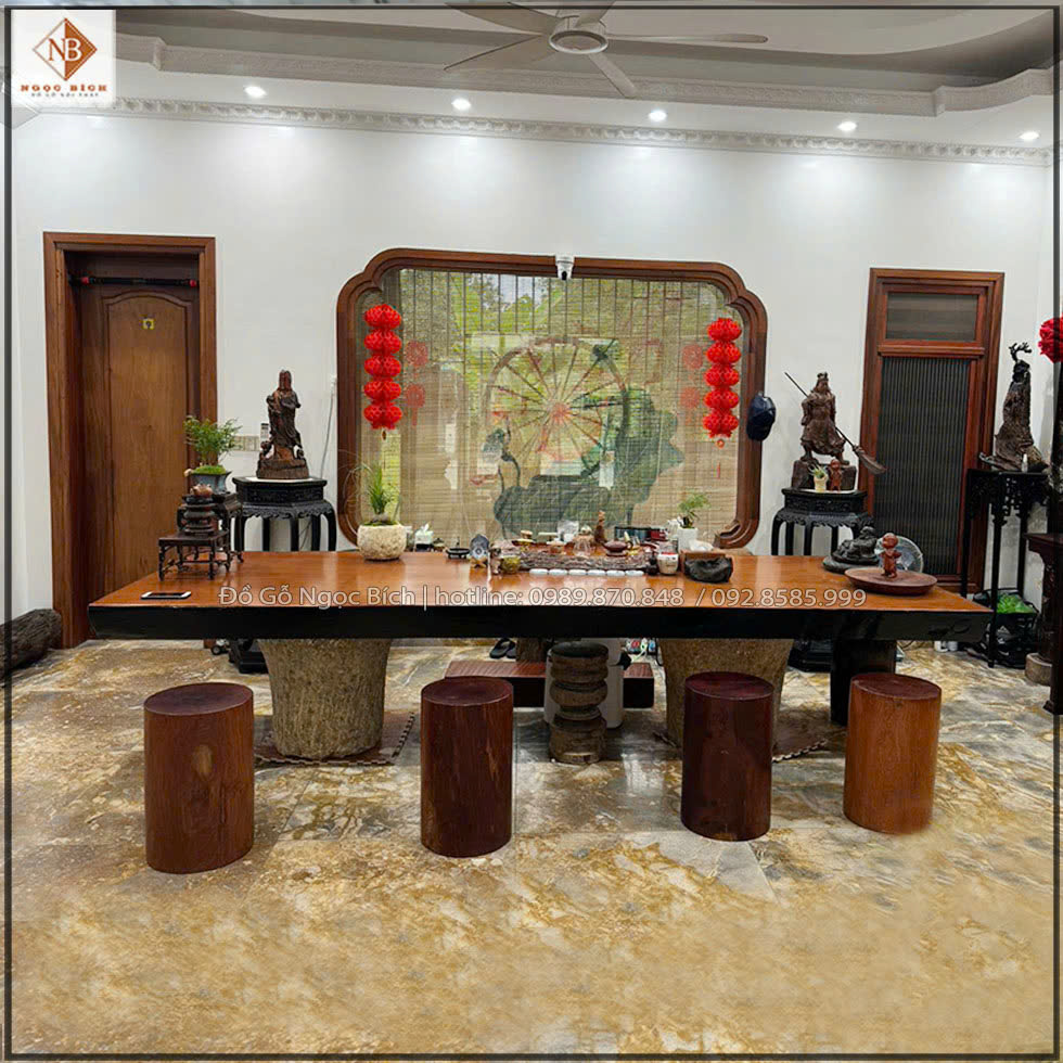 Bộ bàn trà mang màu sắc tự nhiên , trầm ấm