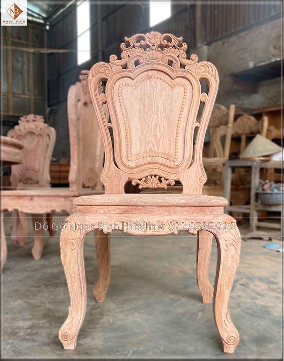 Ghế gỗ Hương Đá đẹp vân tự nhiên