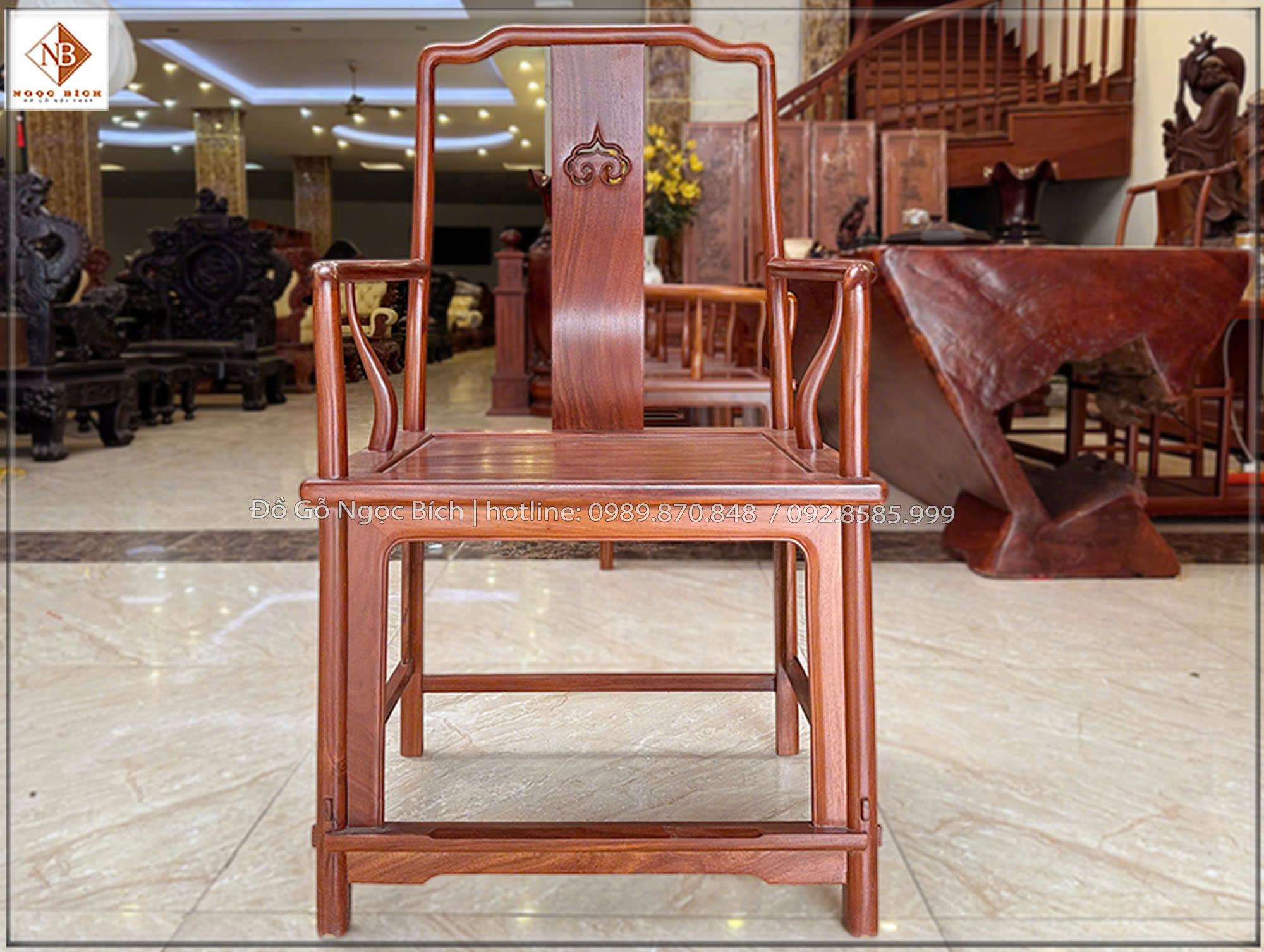 Ghế tiếp khách lãnh đạo bằng gỗ Gõ Đỏ siêu đẹp