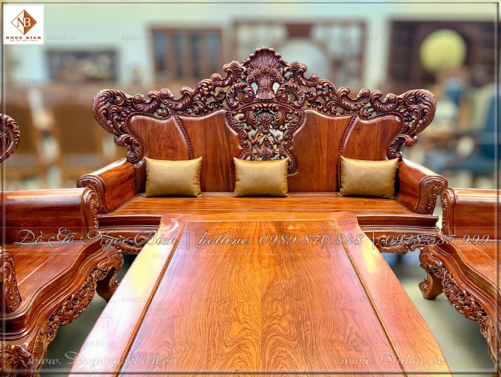 Bộ bàn ghế với vân gỗ mềm , sóng lượn tự nhiên