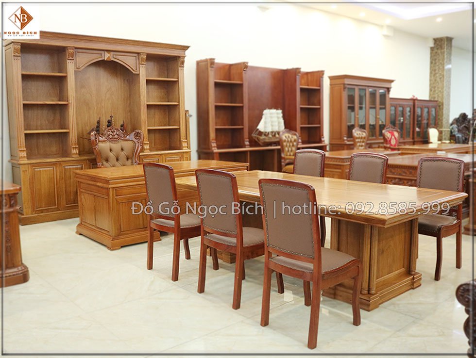 Bàn họp 6 ghế gỗ Gõ Đỏ cao cấp