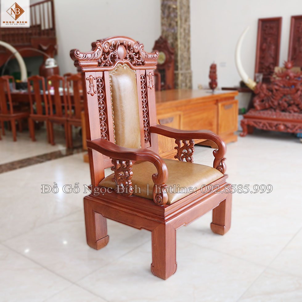 Ghế Chủ Tọa gỗ gõ đỏ