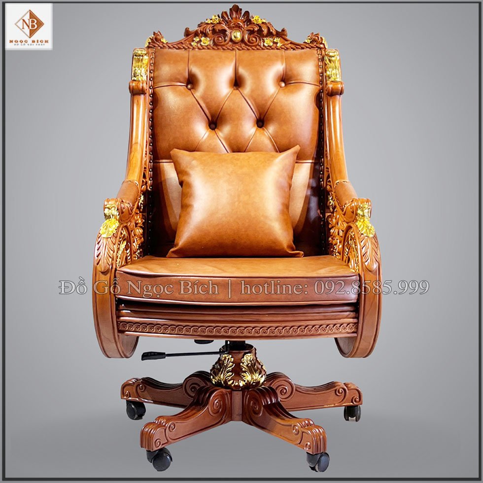 Ghế Giám Đốc mẫu tân cổ điển chân xoay
