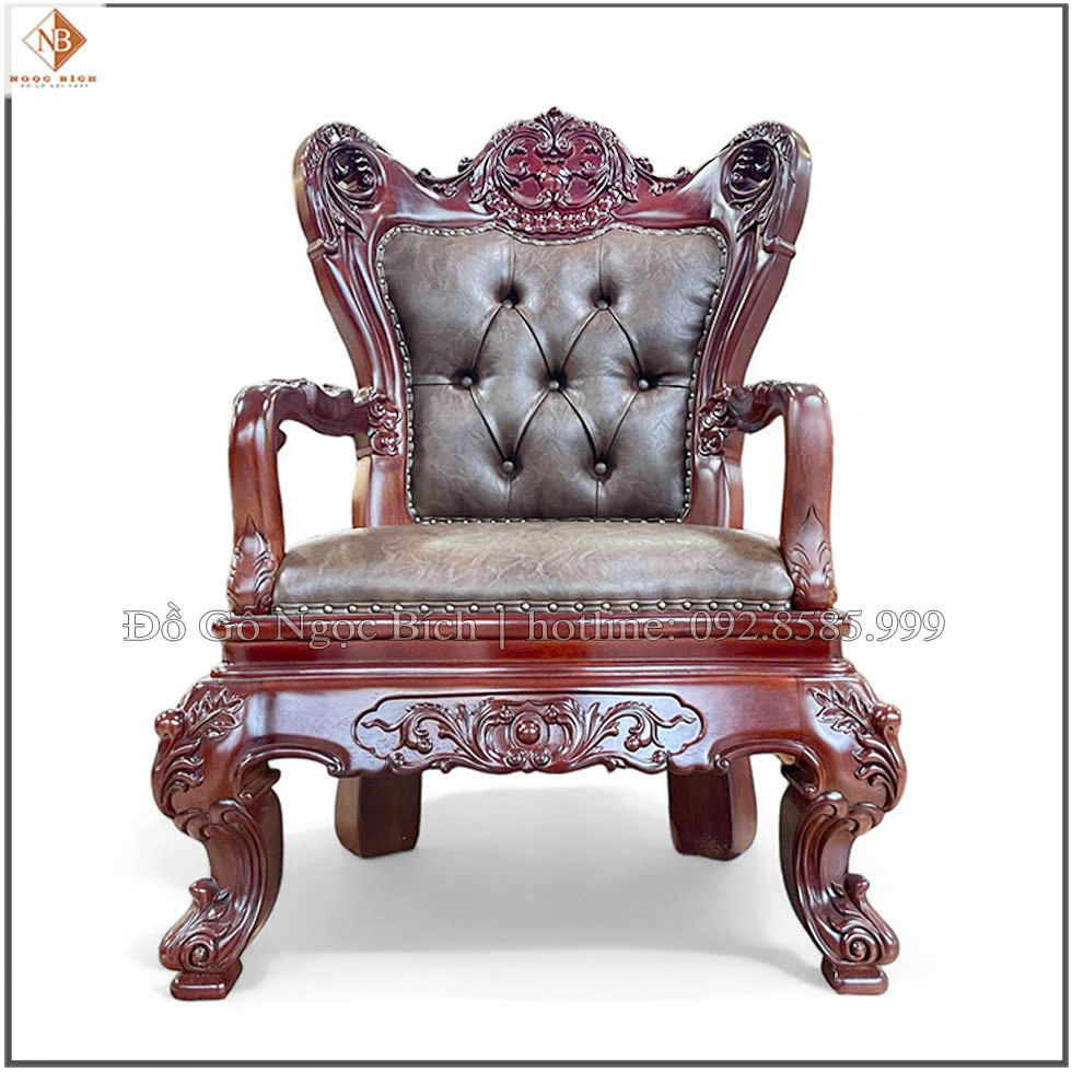 Ghế Lãnh Đạo bọc da nhăn mềm màu nâu đồng