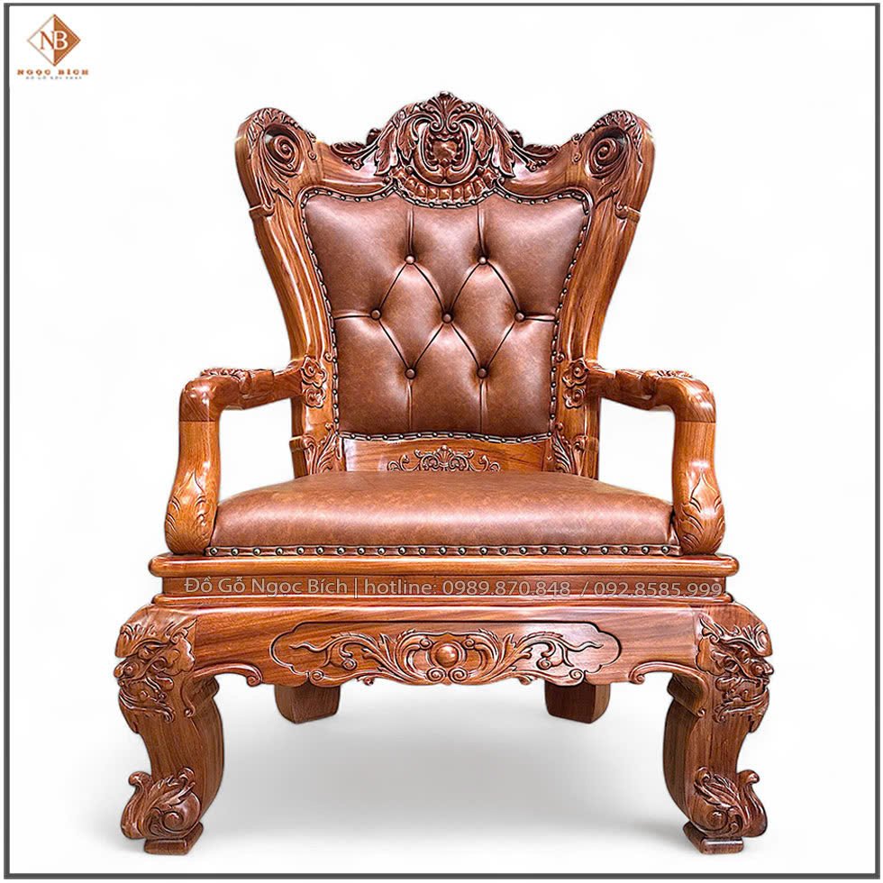 Ghế Chủ Tịch gỗ Gõ Đỏ cao cấp