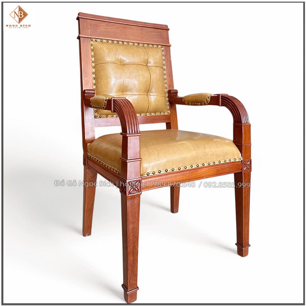 Khung ghế chất liệu gỗ gõ đỏ