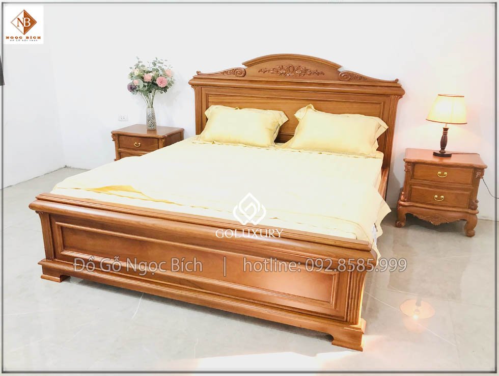 Giường ngủ Gõ Đỏ phong cách cổ điển