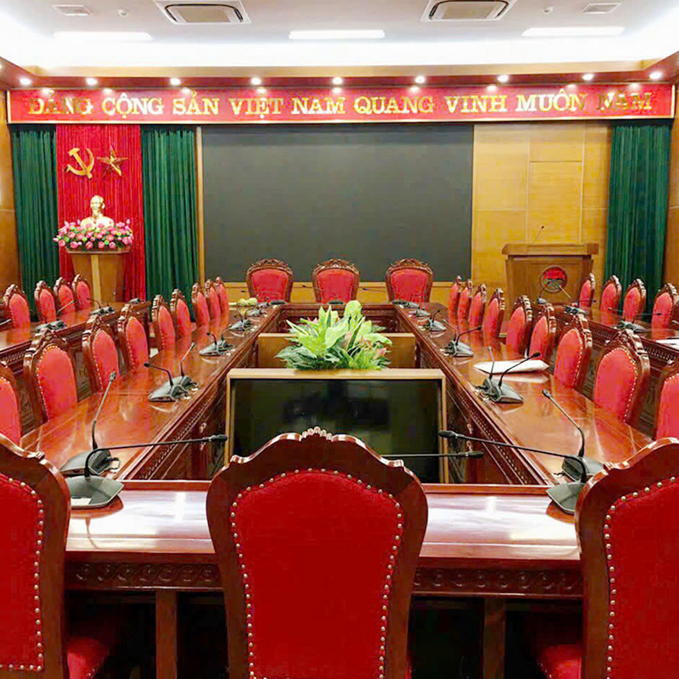 Nội thất phòng họp trực tuyến cơ quan cấp Bộ