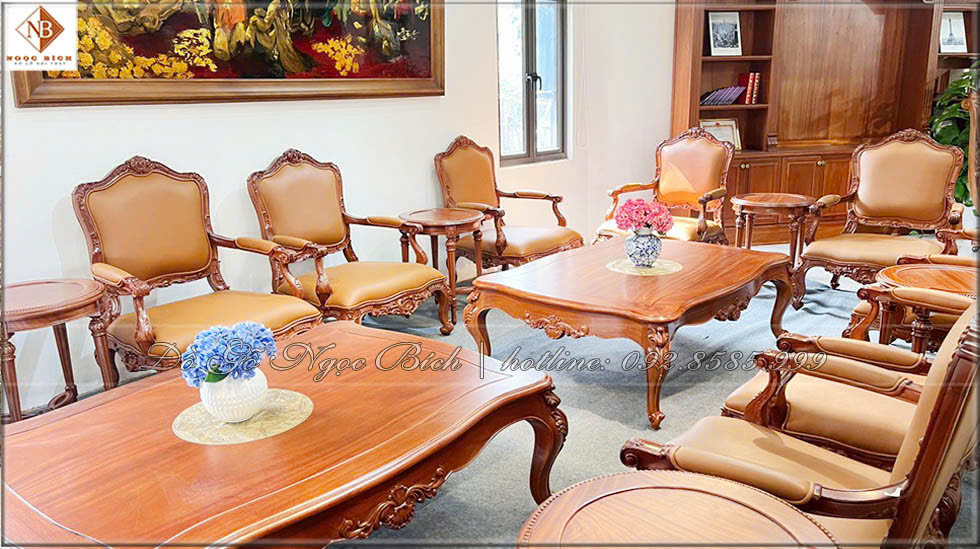 Chất liệu gỗ gõ đỏ bền vững , sang trọng