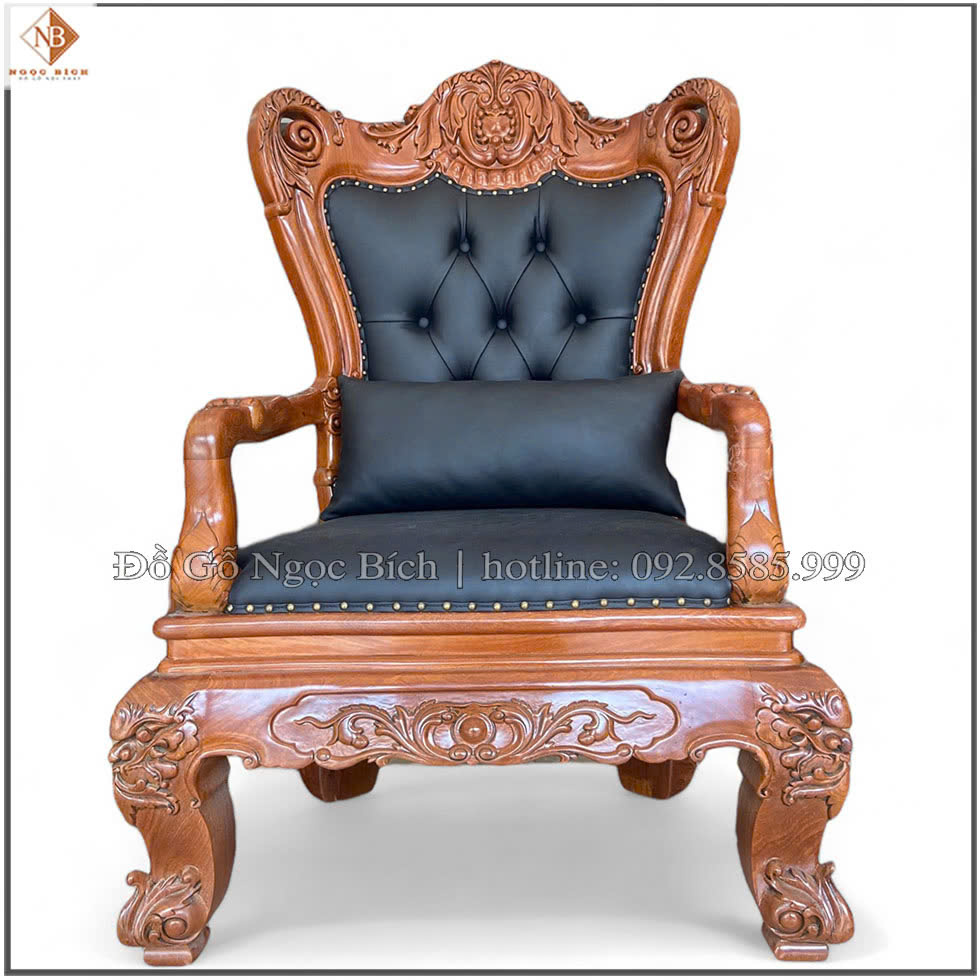 Ghế Chủ Tịch bọc da màu đen