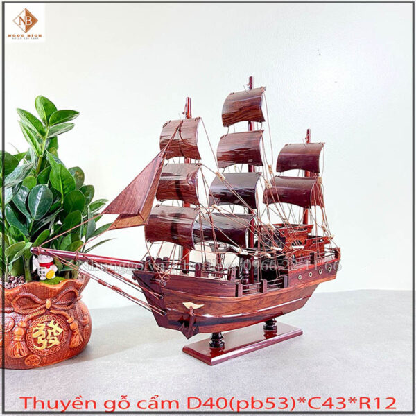 Thuyền có các kích thước 40, 60, 80, 100cm