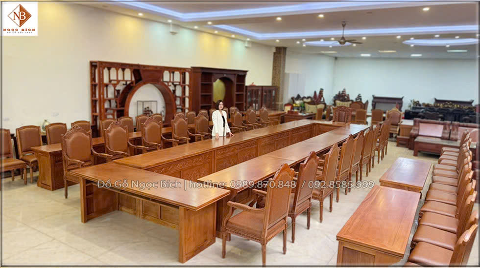 Tổng quan bộ bàn ghế họp hội trường