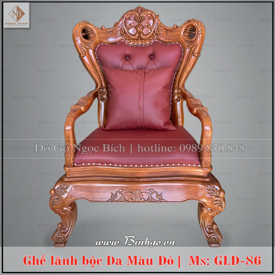 Ghế lãnh gỗ tự nhiên bộc da màu đỏ - Ghế làm việc của lãnh đạo gỗ tự nhiên là loại ghế Chân Tĩnh