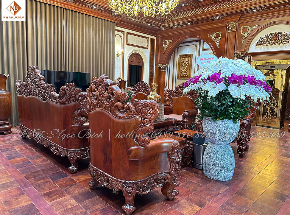 Bộ bàn ghế gỗ hương tôn vinh đẳng cấp 